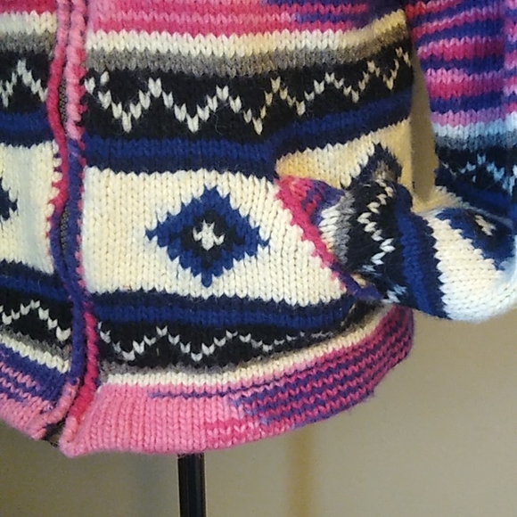 Tribal Wool Hoodie Sweater - Picture 8 of 13